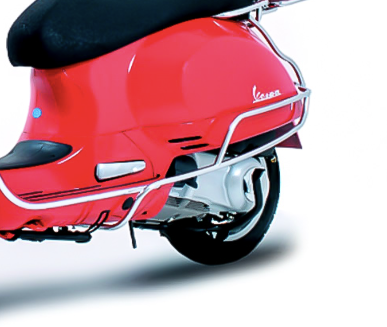 Protection latérale arrière chromée Vespa GTS